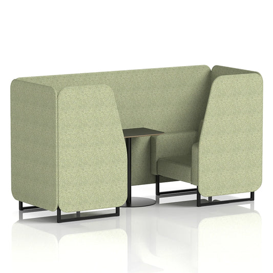 Brixworth Booth in Single Tone - 2 Seater with Black Table
