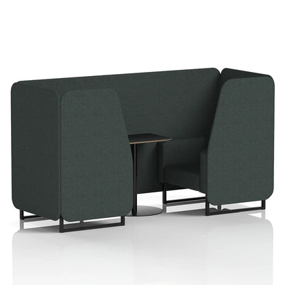 Brixworth Booth in Single Tone - 2 Seater with Black Table