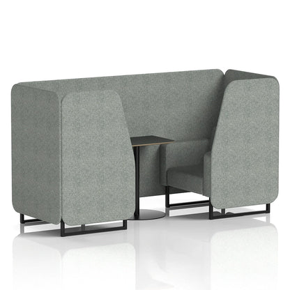 Brixworth Booth in Single Tone - 2 Seater with Black Table
