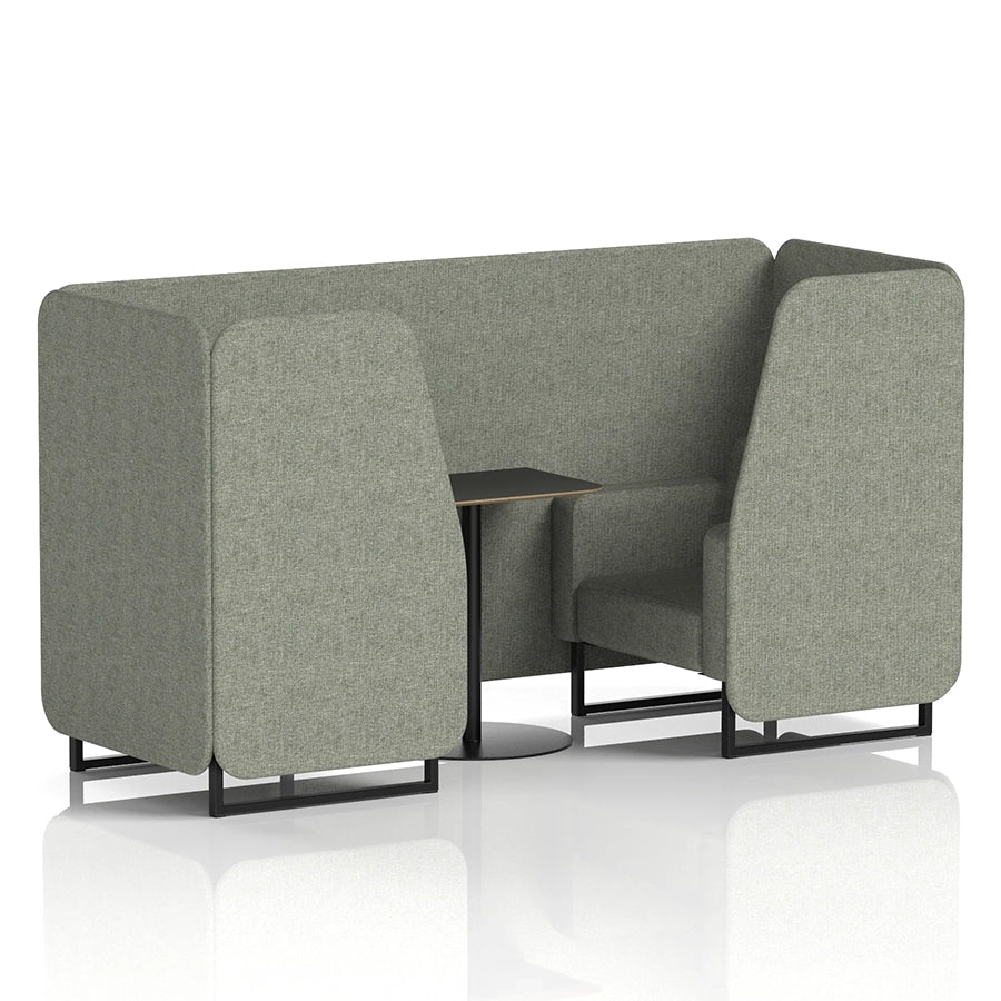 Brixworth Booth in Single Tone - 2 Seater with Black Table