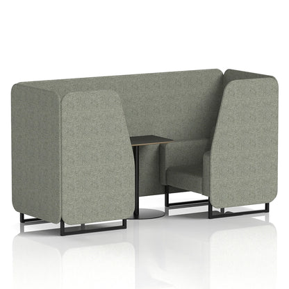 Brixworth Booth in Single Tone - 2 Seater with Black Table