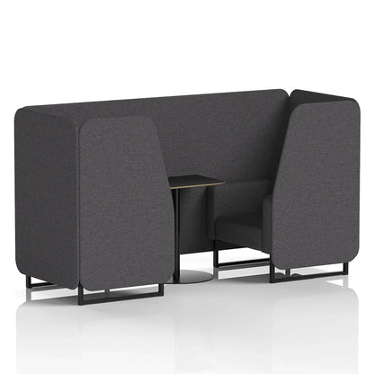 Brixworth Booth in Single Tone - 2 Seater with Black Table