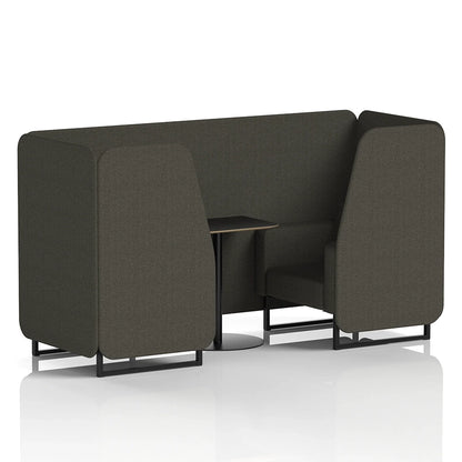 Brixworth Booth in Single Tone - 2 Seater with Black Table