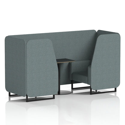 Brixworth Booth in Single Tone - 2 Seater with Black Table
