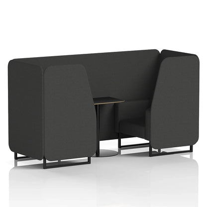 Brixworth Booth in Single Tone - 2 Seater with Black Table