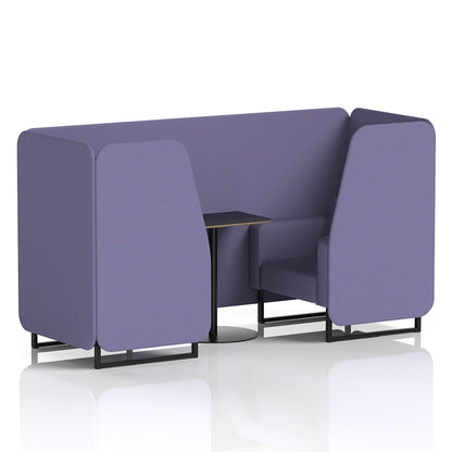 Brixworth Booth in Single Tone - 2 Seater with Black Table