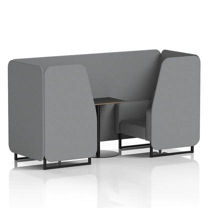 Brixworth Booth in Single Tone - 2 Seater with Black Table