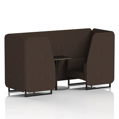 Brixworth Booth in Single Tone - 2 Seater with Black Table