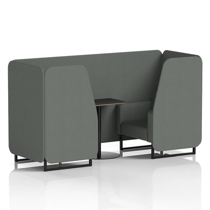 Brixworth Booth in Single Tone - 2 Seater with Black Table
