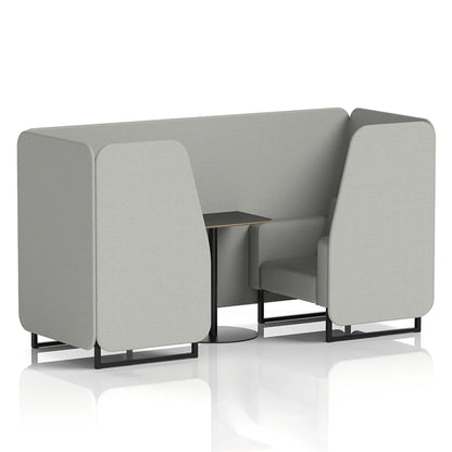 Brixworth Booth in Single Tone - 2 Seater with Black Table