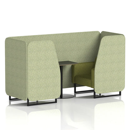 Brixworth Booth in Two Tone - 2 Seater with Black Table