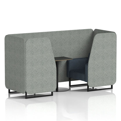 Brixworth Booth in Two Tone - 2 Seater with Black Table