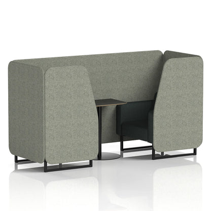 Brixworth Booth in Two Tone - 2 Seater with Black Table