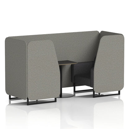 Brixworth Booth in Two Tone - 2 Seater with Black Table