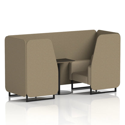 Brixworth Booth in Two Tone - 2 Seater with Black Table