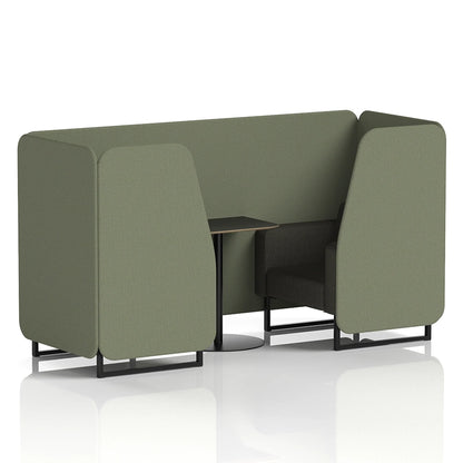 Brixworth Booth in Two Tone - 2 Seater with Black Table