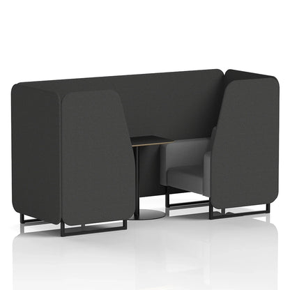 Brixworth Booth in Two Tone - 2 Seater with Black Table