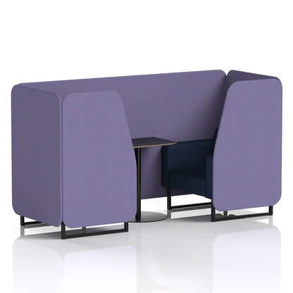 Brixworth Booth in Two Tone - 2 Seater with Black Table