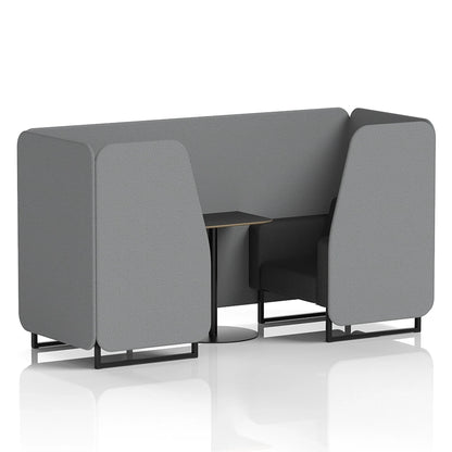 Brixworth Booth in Two Tone - 2 Seater with Black Table