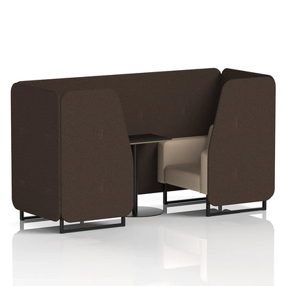 Brixworth Booth in Two Tone - 2 Seater with Black Table