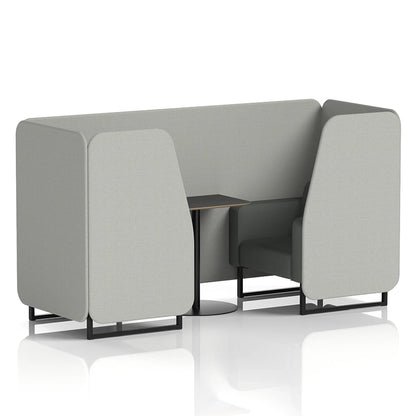 Brixworth Booth in Two Tone - 2 Seater with Black Table