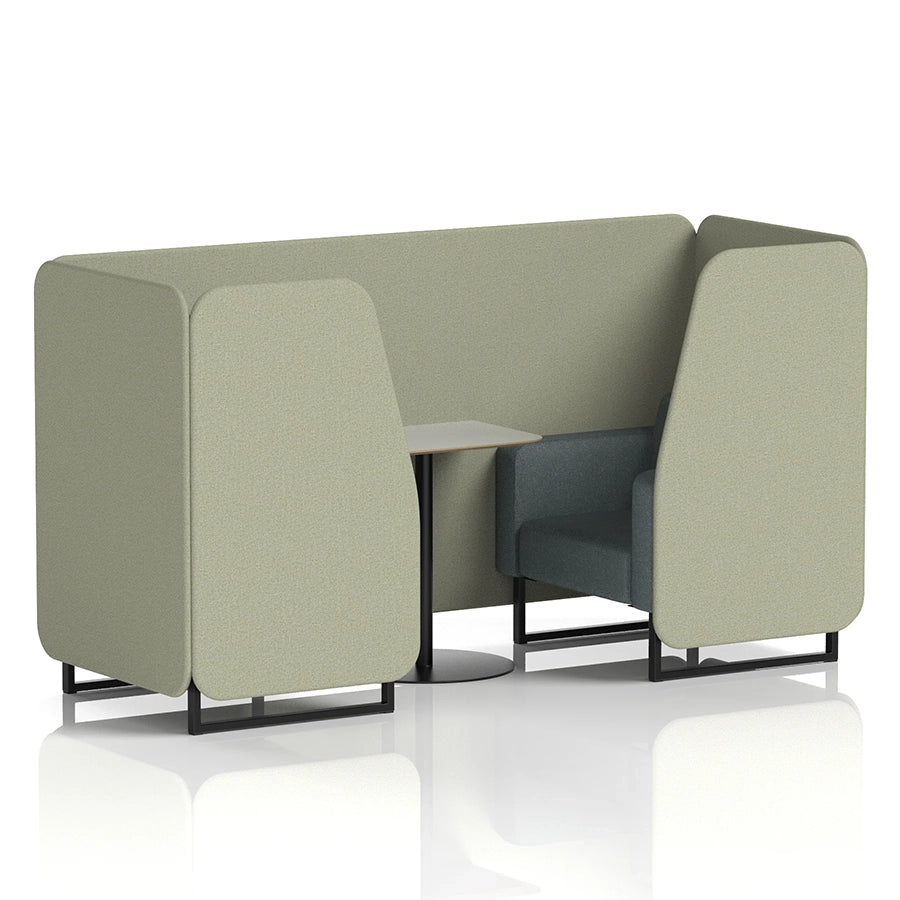 Brixworth Booth in Two Tone - 2 Seater with Grey Table