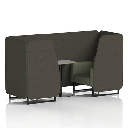 Brixworth Booth in Two Tone - 2 Seater with Grey Table