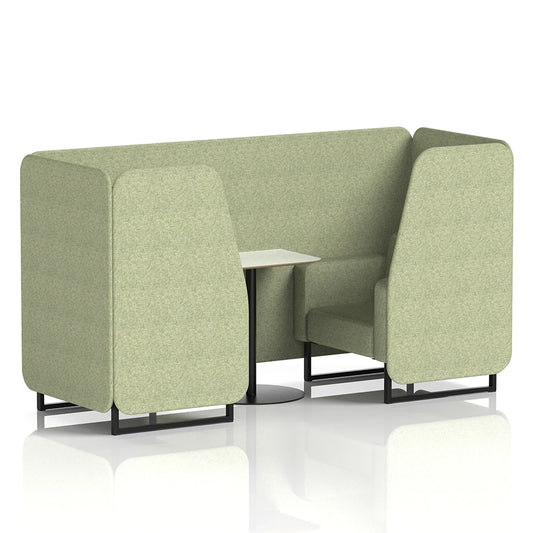 Brixworth Booth in Single Tone - 2 Seater with White Table
