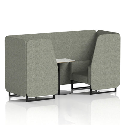 Brixworth Booth in Single Tone - 2 Seater with White Table