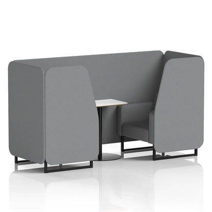 Brixworth Booth in Single Tone - 2 Seater with White Table