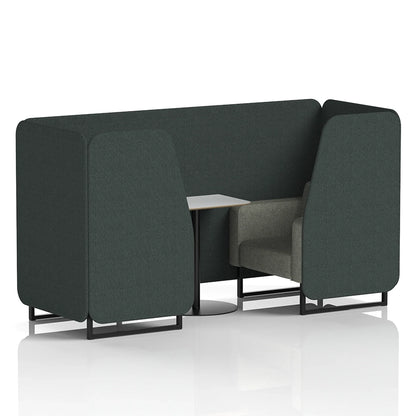 Brixworth Booth in Two Tone - 2 Seater with White Table
