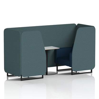 Brixworth Booth in Two Tone - 2 Seater with White Table