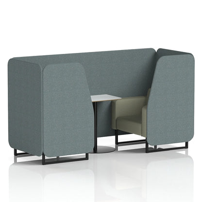 Brixworth Booth in Two Tone - 2 Seater with White Table