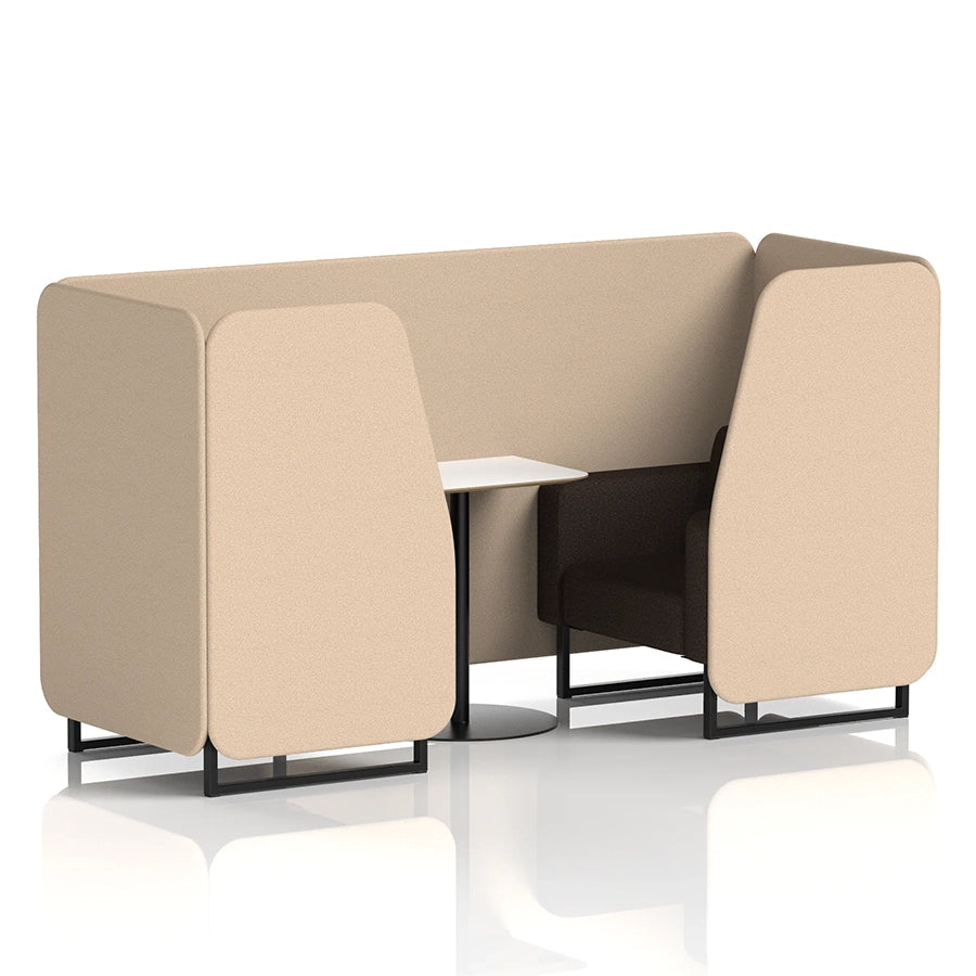 Brixworth Booth in Two Tone - 2 Seater with White Table