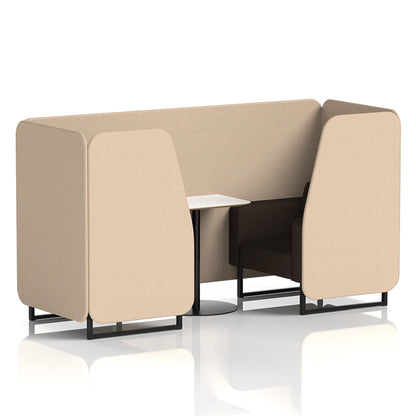 Brixworth Booth in Two Tone - 2 Seater with White Table