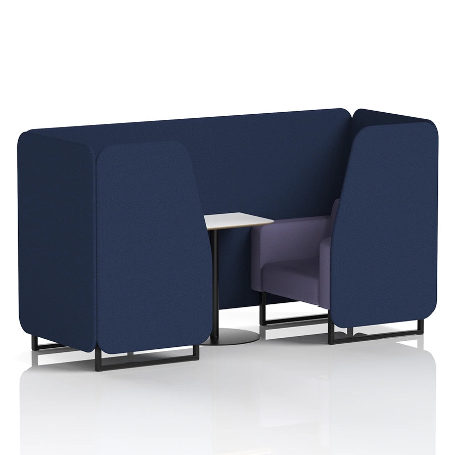 Brixworth Booth in Two Tone - 2 Seater with White Table