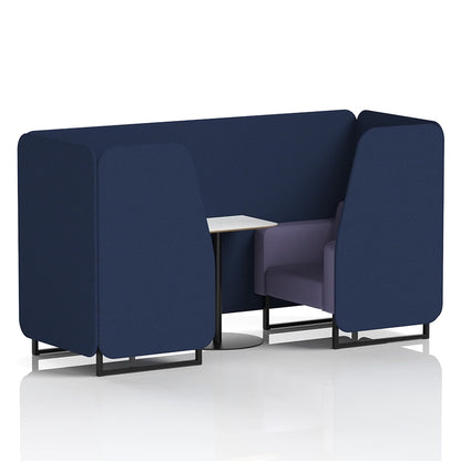 Brixworth Booth in Two Tone - 2 Seater with White Table