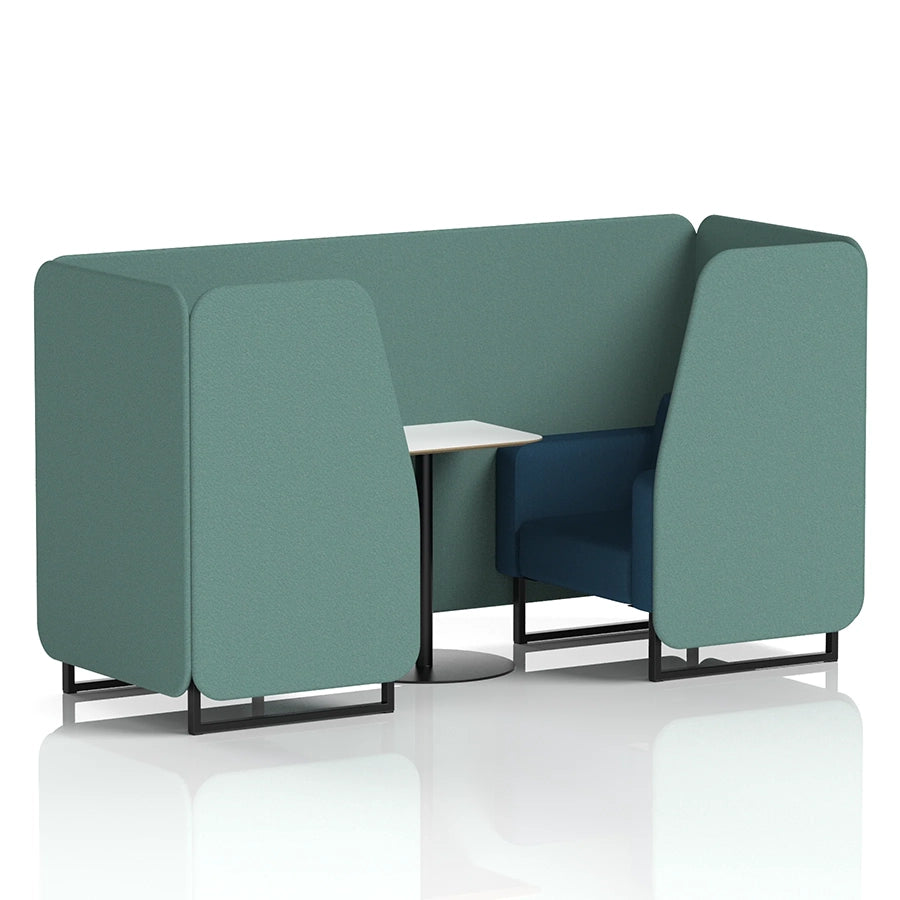 Brixworth Booth in Two Tone - 2 Seater with White Table