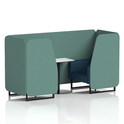 Brixworth Booth in Two Tone - 2 Seater with White Table