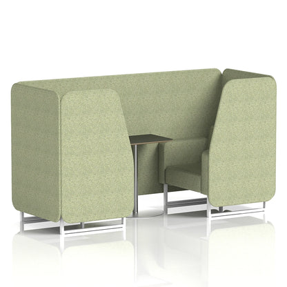 Brixworth Booth in Single Tone - 2 Seater with Black Table