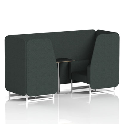 Brixworth Booth in Single Tone - 2 Seater with Black Table