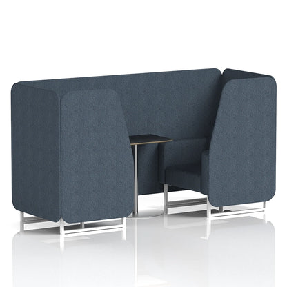 Brixworth Booth in Single Tone - 2 Seater with Black Table