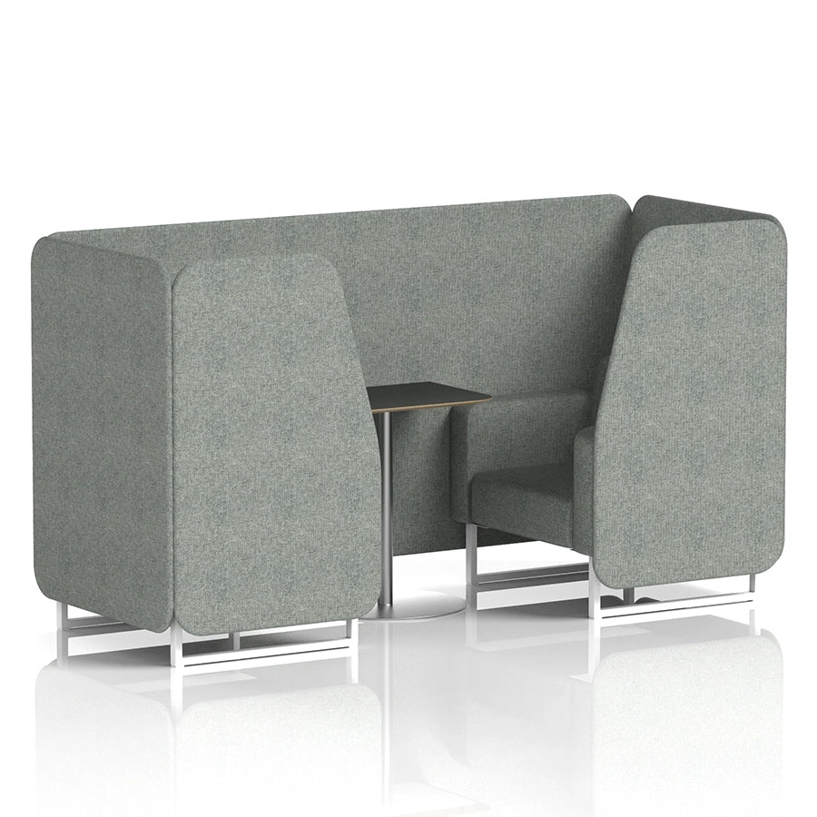 Brixworth Booth in Single Tone - 2 Seater with Black Table