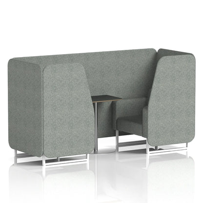 Brixworth Booth in Single Tone - 2 Seater with Black Table