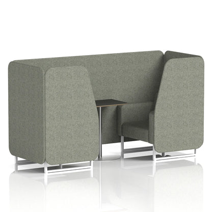 Brixworth Booth in Single Tone - 2 Seater with Black Table