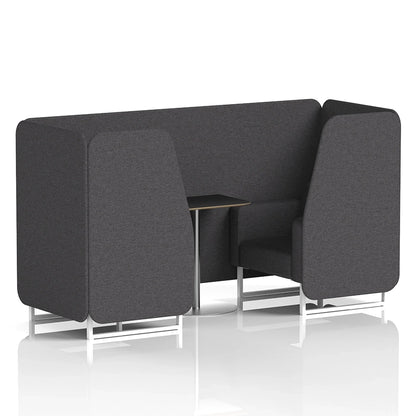 Brixworth Booth in Single Tone - 2 Seater with Black Table