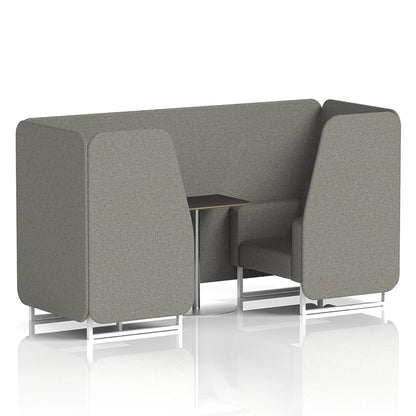 Brixworth Booth in Single Tone - 2 Seater with Black Table