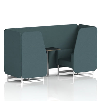 Brixworth Booth in Single Tone - 2 Seater with Black Table