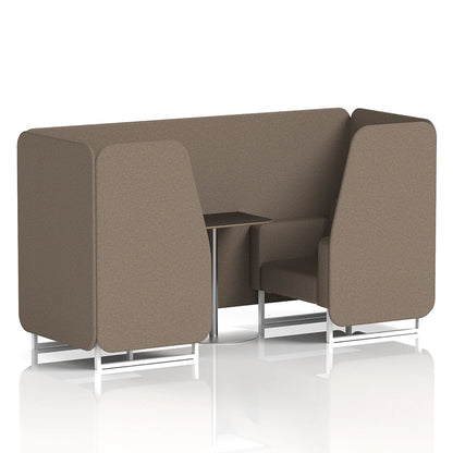 Brixworth Booth in Single Tone - 2 Seater with Black Table