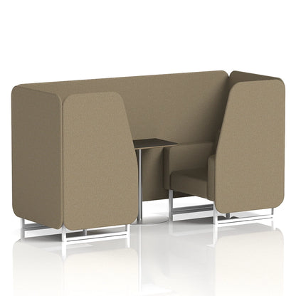 Brixworth Booth in Single Tone - 2 Seater with Black Table
